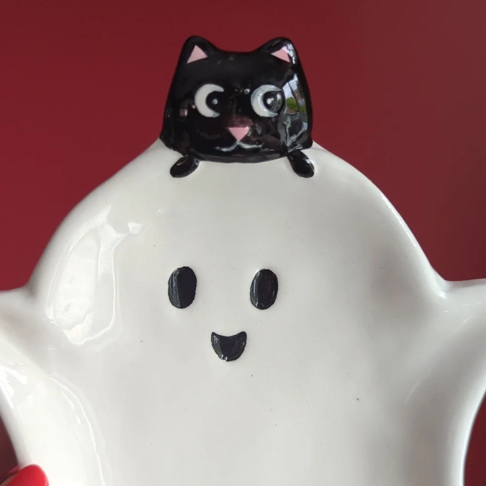 Friendly Ghost 👻 Side Plate / Spoon Rest - Picture 2 of 7